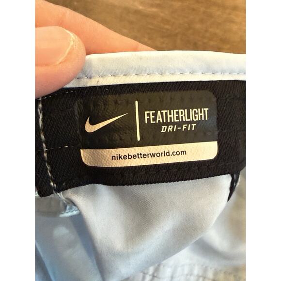 Nike Womens Blue “Run” Spellout Featherlight Dri Fit Running Strapback Hat Cap - Picture 7 of 7